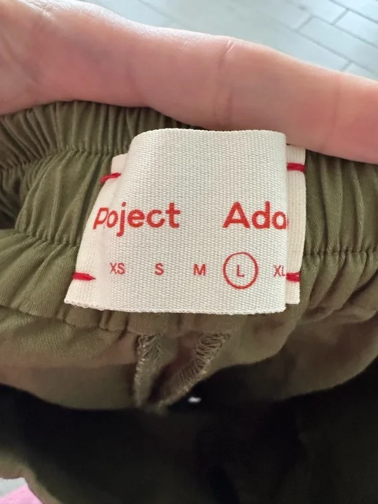 PROJECT ADAMO Profeta Pants in Olive Green w/ Orange Rick Rack Size Large VGUC - Picture 5 of 8